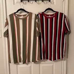 2 striped tshirts